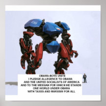 OBAMA ROBOTS ARE BRAINDEAD POSTERS