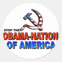 Obama Round Sticker
