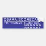 Obama Scorecard Bumper Sticker