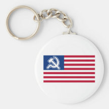 Obama Socialist Flag Keychains