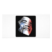 Obama StStripe 3black Customized Photo Card