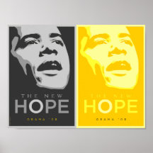 Obama - The New Hope Black and Gold Poster