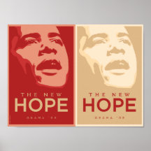 Obama - The New Hope Red & Tan Poster