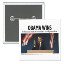 Obama Wins Button