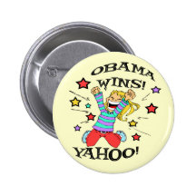 OBAMA WINS BUTTONS