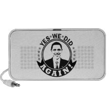 Obama Yes We Did Again V1 BW Laptop Speakers