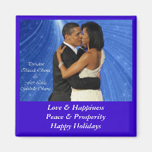 Obamas Dancing-Holiday Magnet