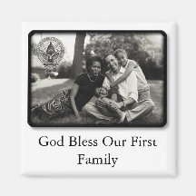 Obamas ~ God Bless Our First Family Fridge Magnets