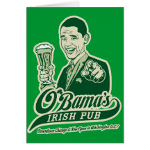 Obama's Irish Pub Greeting Cards