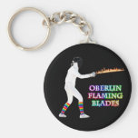 Oberlin Flaming Blades - keychain