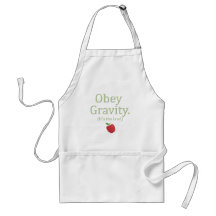 obey gravity- it's the law! aprons