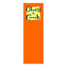 Obey the Cook Funny Saying Mini Bookmark Business Card Templates