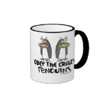 Obey The Crazy Penguins Mugs - Customised