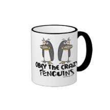 Obey The Crazy Penguins Mugs - Customised