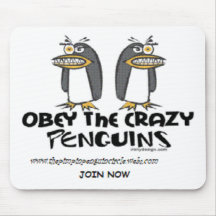 obeythecrazypenguins mouse pads