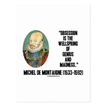 Obsession Wellspring Genius Madness de Montaigne Post Cards