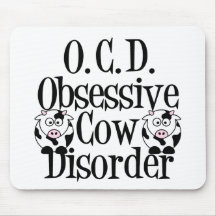 Obsessive Cow Disorder Mouse Pads