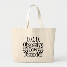 Obsessive Cow Disorder Tote Bags