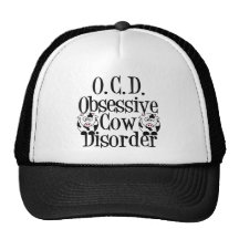 Obsessive Cow Disorder Trucker Hats