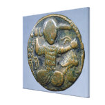 Obverse of coin depicting helmeted Turk Canvas Prints