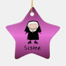 Occupation Nun Religious Vocation  Personalised Christmas Ornaments