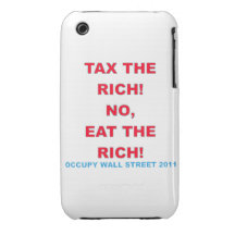 Occupy Wall Street, Eat the Rich Blackberry Curve  Case-Mate iPhone 3 Cases