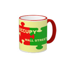 occupy wall street puzzle pieces mug