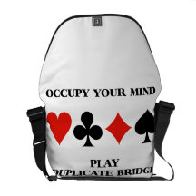 Occupy Your Mind Play Duplicate Bridge Card Suits Courier Bags