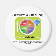 Occupy Your Mind With Dietary Proportions MyPlate Refrigerator Magnets