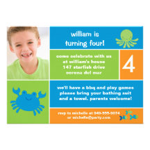 Ocean Birthday Party Invitation