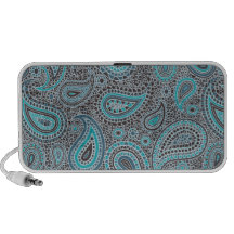 Ocean Blue paisley Travelling Speaker