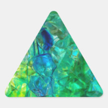 Ocean Crystals 2 Triangle Stickers
