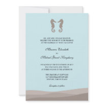 Ocean Double Seahorse Wedding Invitations