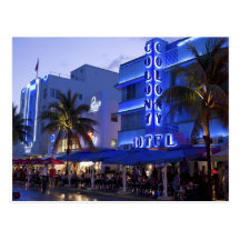 Ocean Drive, South Beach, Miami Beach, 2 Post Cards