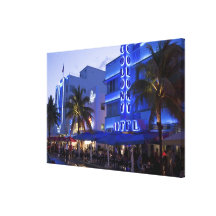 Ocean Drive, South Beach, Miami Beach, Stretched Canvas Prints