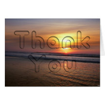 Ocean Sunset Thank You Cards