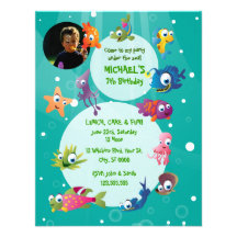Ocean Theme Children's Birthday Party Invitation