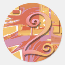 Ochre Two Art Sticker