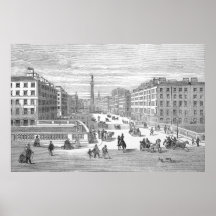 O'Connell Street Vintage Dublin Ireland Poster