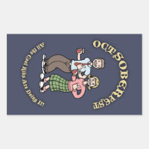 Oct-Sober-Fest Rectangle Sticker