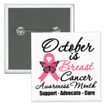 October is Breast Cancer Awareness Month Pin
