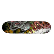 octopus jungle skateboard deck