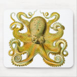 Octopus Yellow Mouse Pads