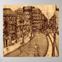 Odessa City art poster