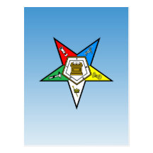OES Order of the Eastern Star Blue Post Card