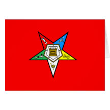 OES Order of the Eastern Star Notecard Red
