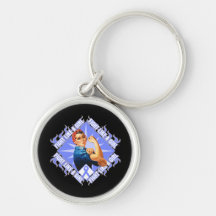 Oesophageal Cancer Fight Rosie The Riveter Keychain