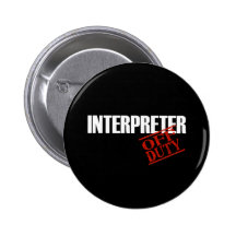 OFF DUTY INTERPRETER DARK BUTTON