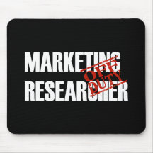 OFF DUTY MARKETING RESEARCHER dark Mouse Pad