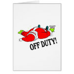 Off Duty Santa (Drunk) Greeting Card
